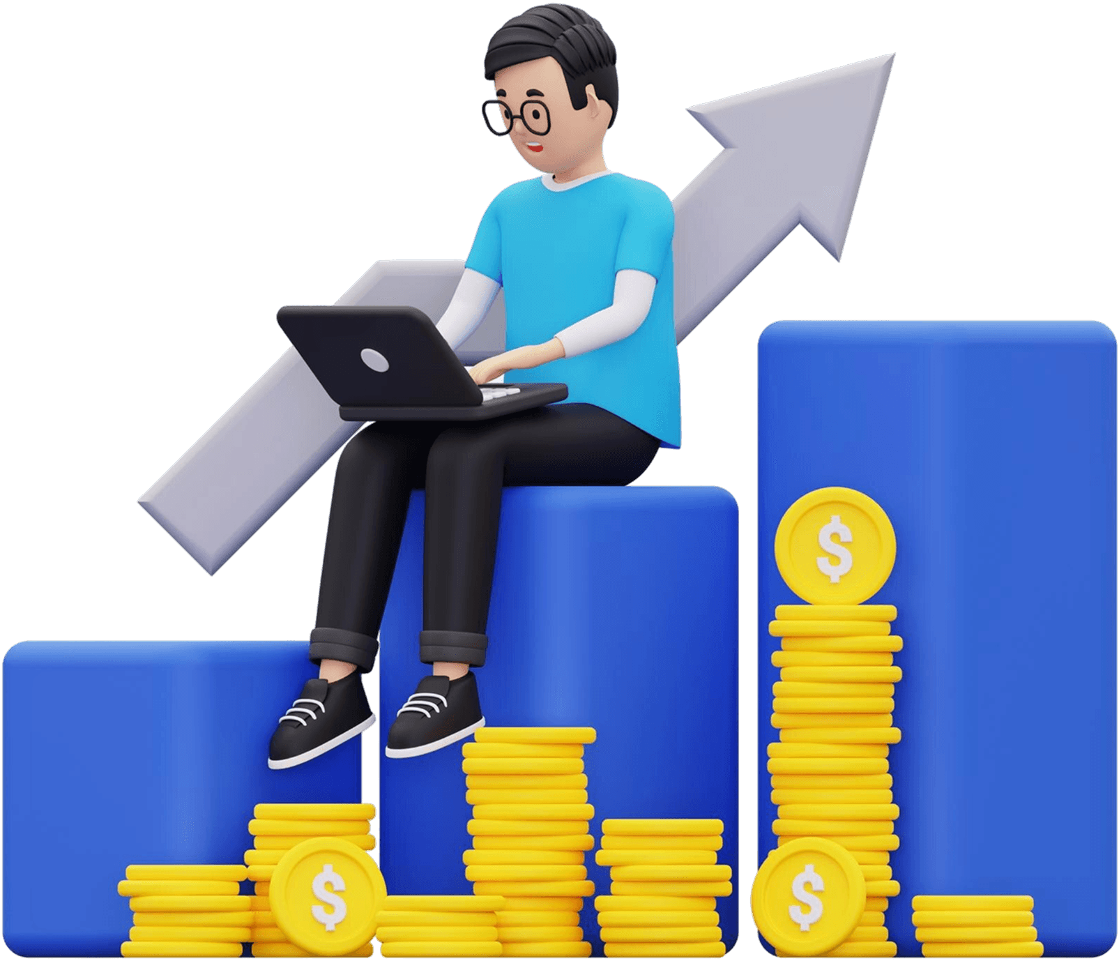 free-vector-man-showing-financial-investment-growth-3d-illustration 1 SpotNTrade crypto buy sell